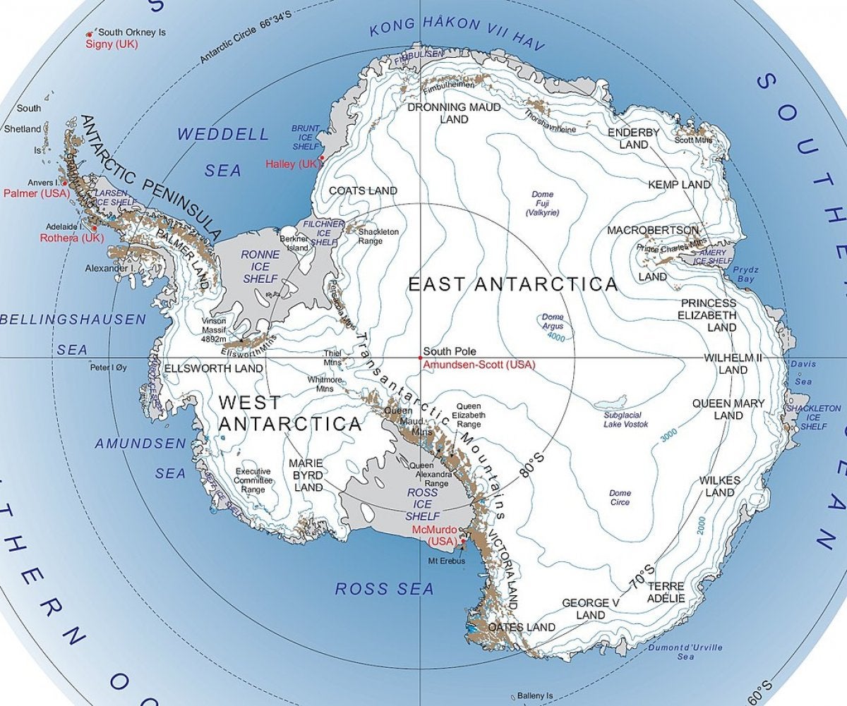 Mapa de l'Antàrtida | Wikimedia Commons