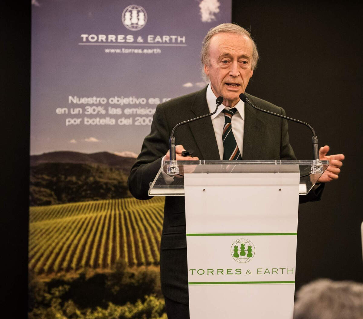 Miguel A. Torres durant l'entrega dels Premis Torres&Earth 2019 | Família Torres