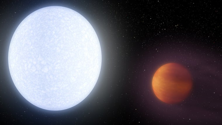 Recreació artística d'un planeta gegant molt a prop de la seva estrella | NASA / JPL - CalTech