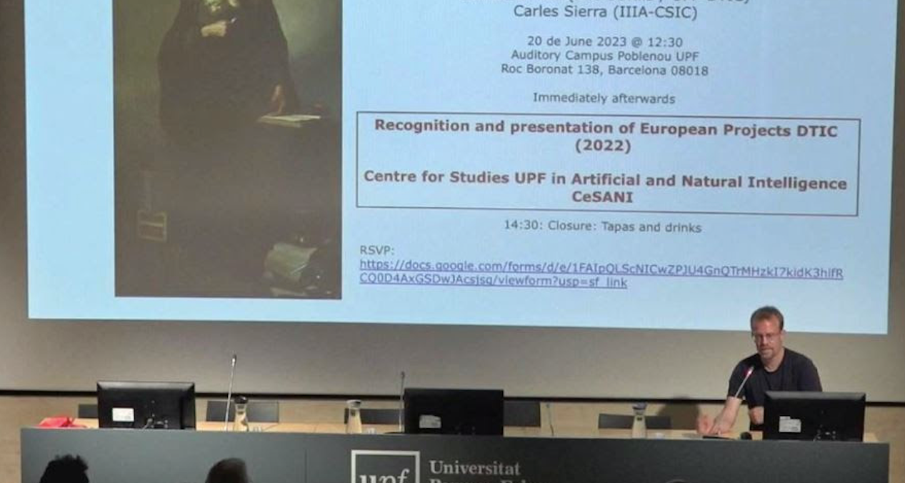 Presentació del Centre d’Estudis UPF en Intel·ligència Natural i Artificial | UPF