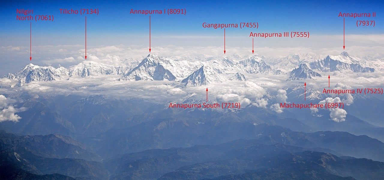 El macizo del Annapurna | Solundir / Wikimedia Commons (CC BY-SA 3.0)
