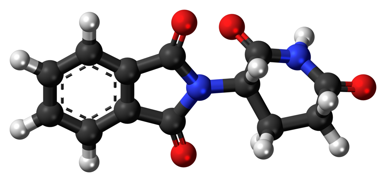 L'isòmer teratogènic de la talidomida, responsable de les terribles malformacions provocades per aquest fàrmac