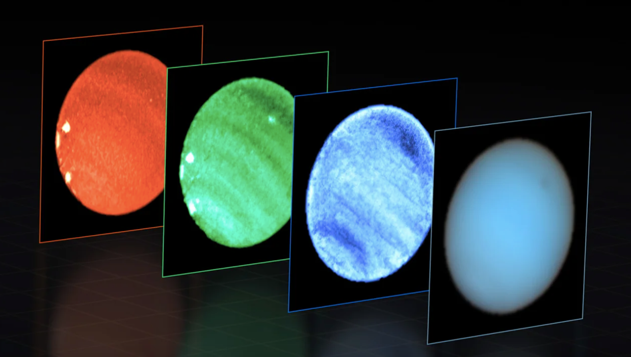 El instrumento MUSE ha permitido ver Neptuno en muchos espectros de la luz a la vez | ESO