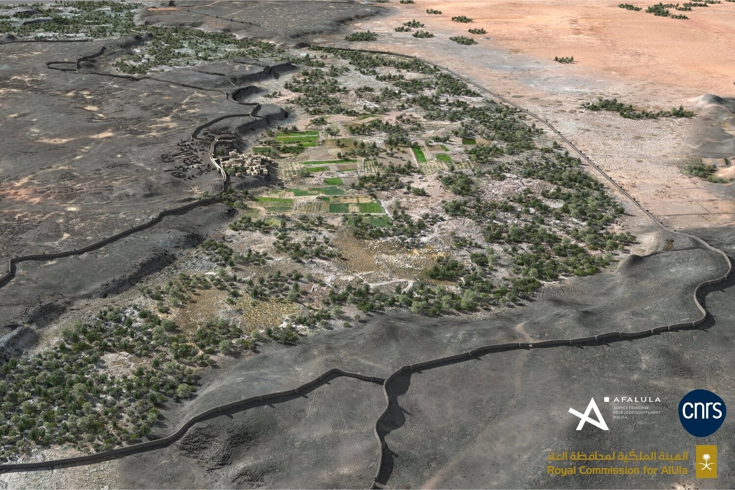 La reconstrucción digital de las murallas del oasis de Jáibar | CNRS / Royal Comission for AlUla