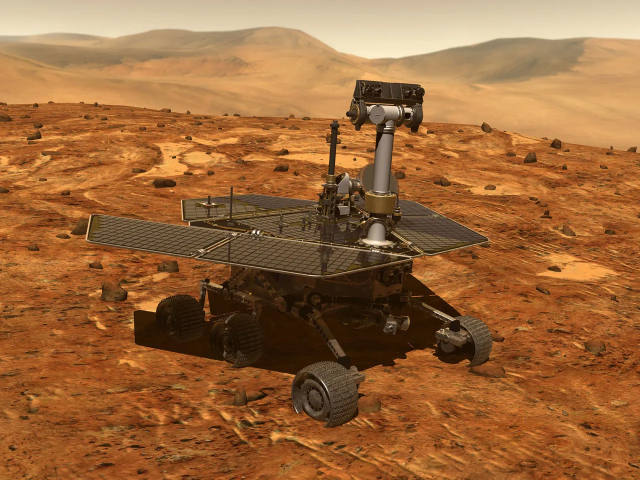 Ilustració del Ròver Spirit a Mart | NASA