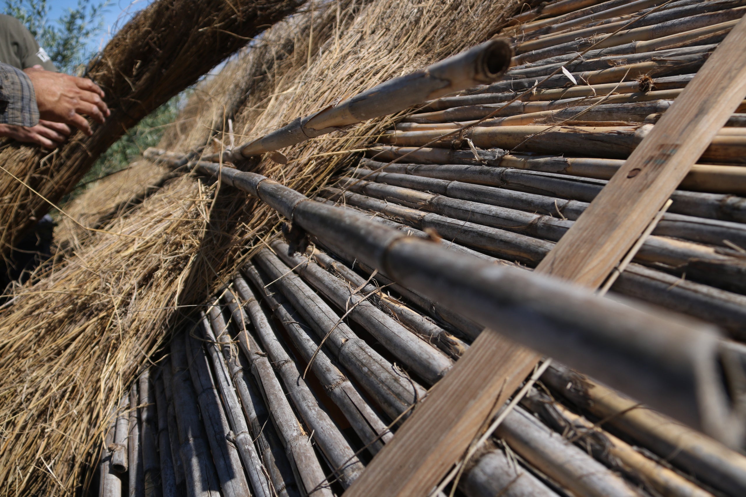 Detall del borró col·locat en una barraca del projecte 'Barraques 2100' | Ariadna Escoda (ACN)