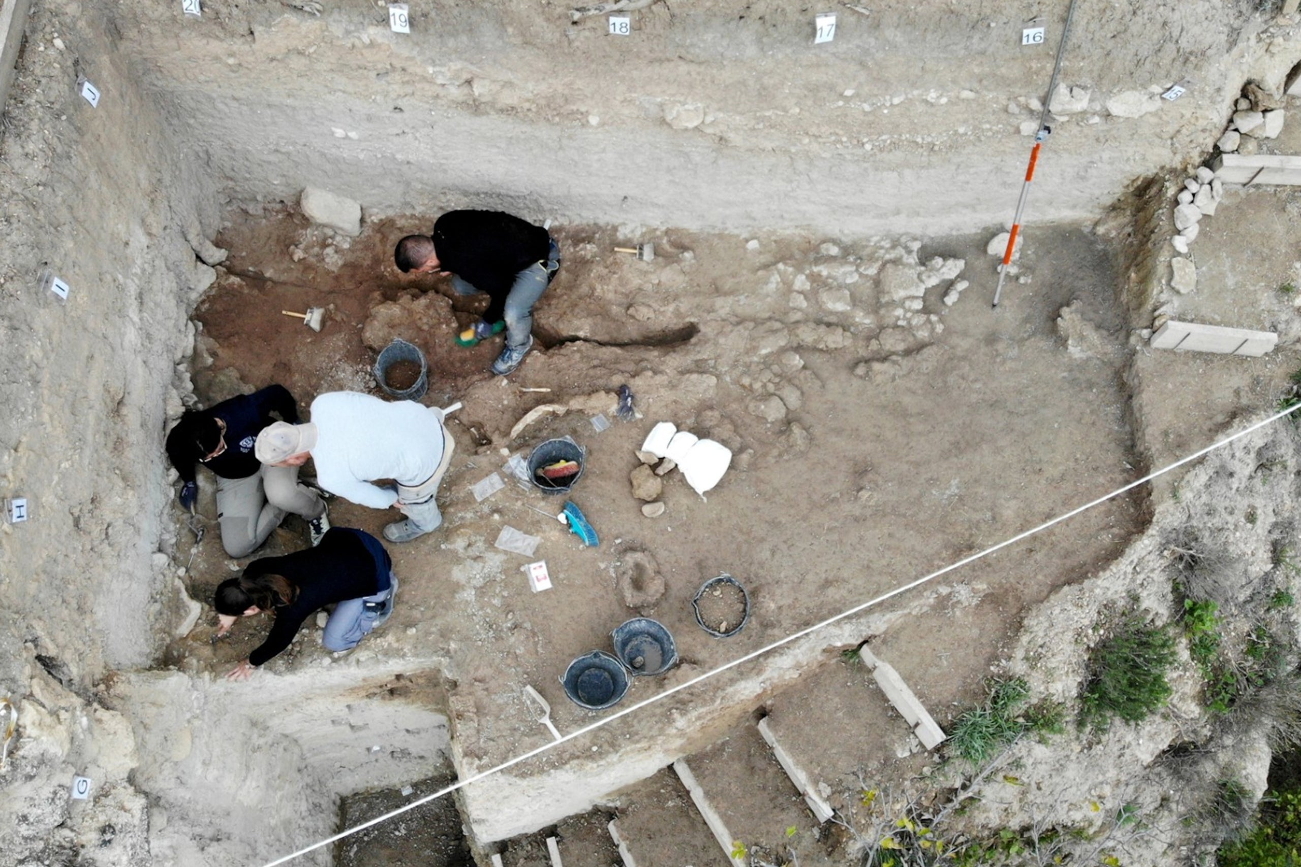 Els investigadors excavant a Cal Sitjo | Cedida a l'ACN per IPHES-CERCA