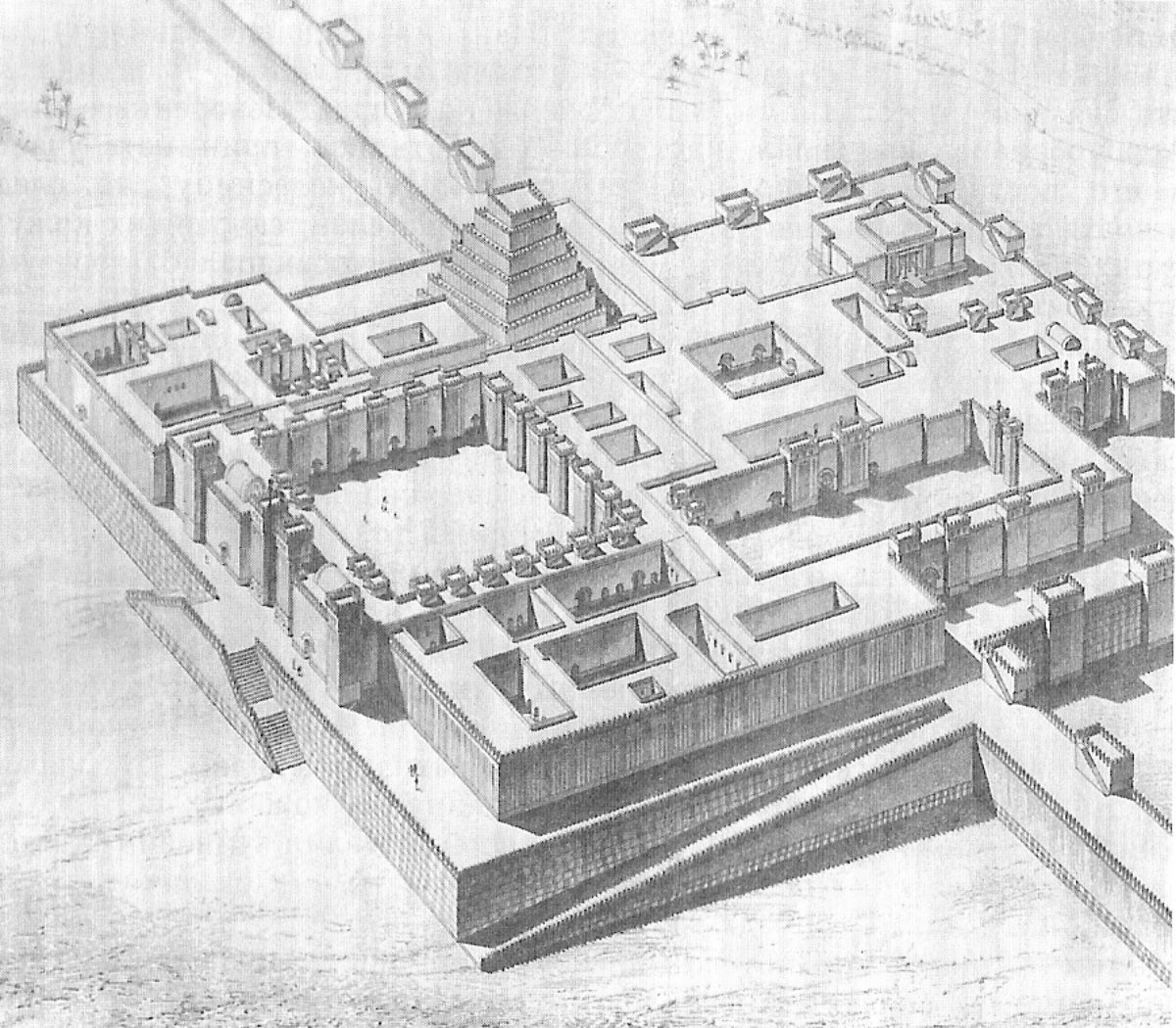 Una representació del palau de Sargon II a Khorsabad | Wikimedia Commons