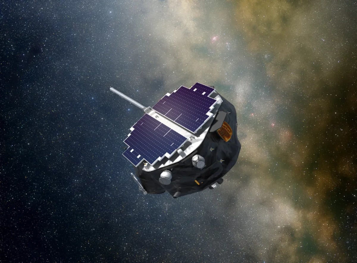 Representació artística de la nau espacial IMAP (Sonda d'Acceleració i Mapeig Interestel·lar) de la NASA | NASA