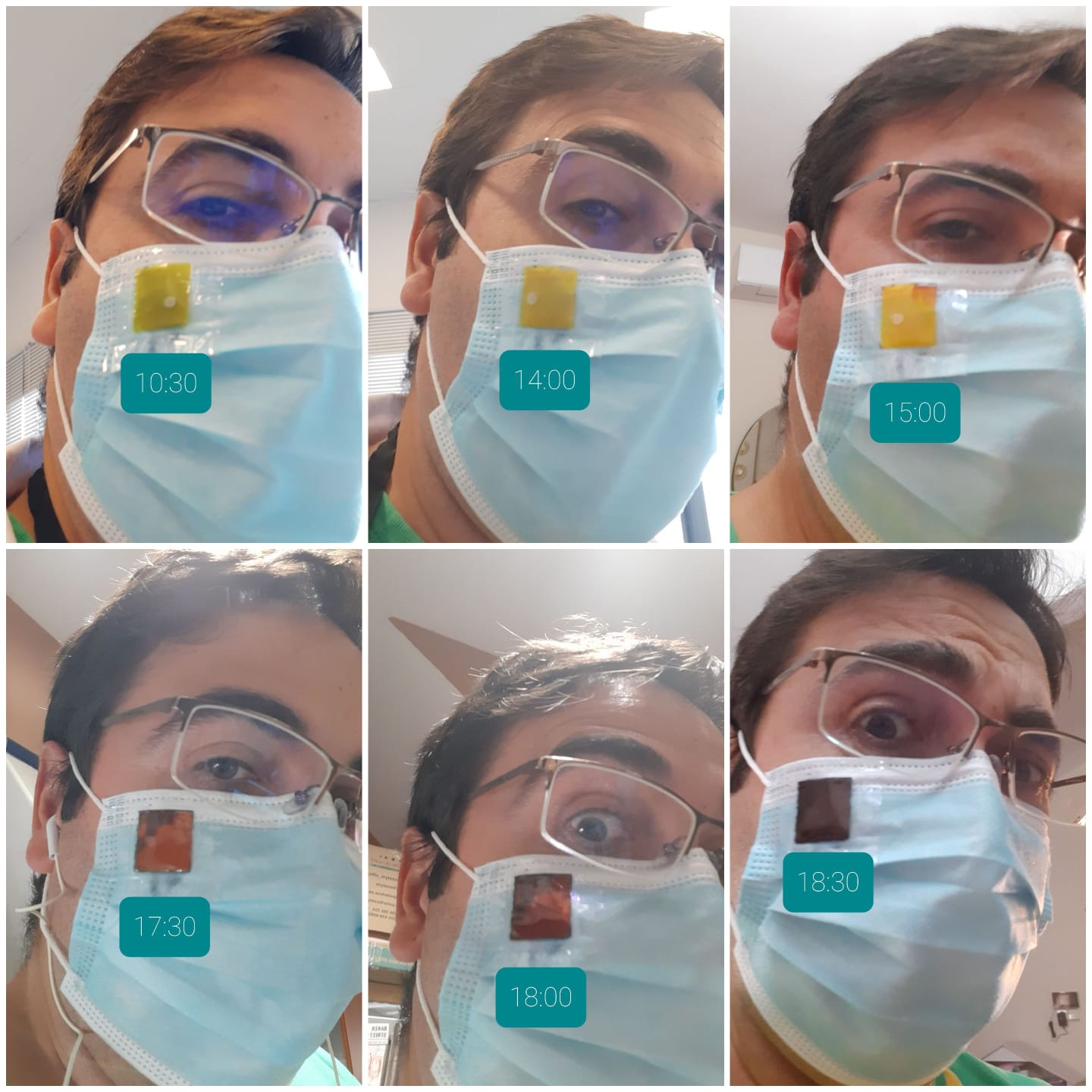 Aquest és l'indicador que permet mostrar quan una mascareta està a punt d'esgotar la seva vida útil. | Si una mascareta acaba la seva vida útil perd eficiència i pot suposar un problema per a la salut | Universidad Pablo de Olavide