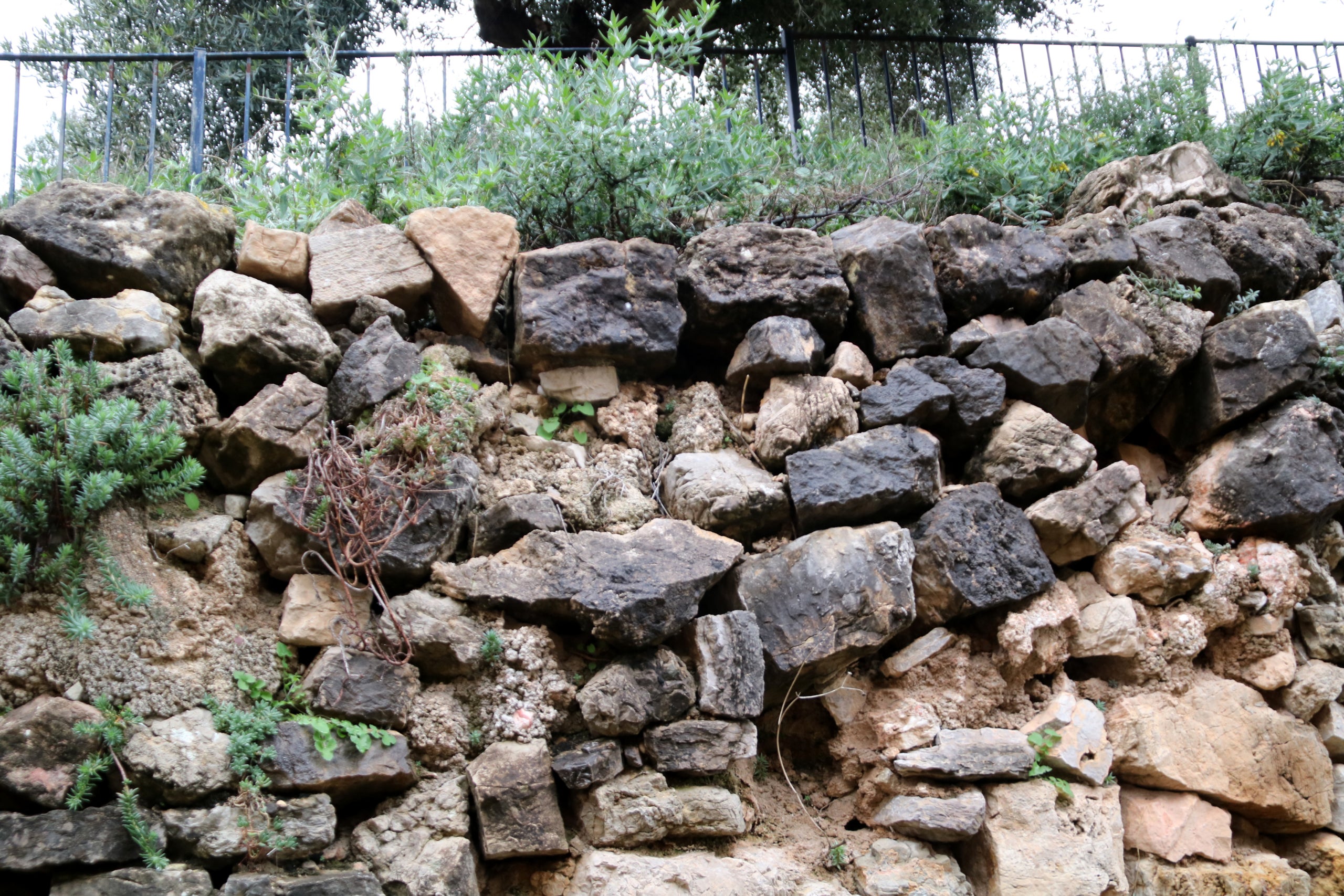 Zona del mur del Castell de Paüls on s'han trobat restes iberes o anteriors | Anna Ferràs (ACN)